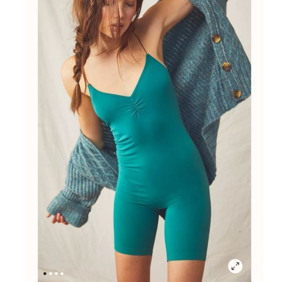 NWT Free People Ruch Hour Bikeshort Onesie - Picture 2 of 5